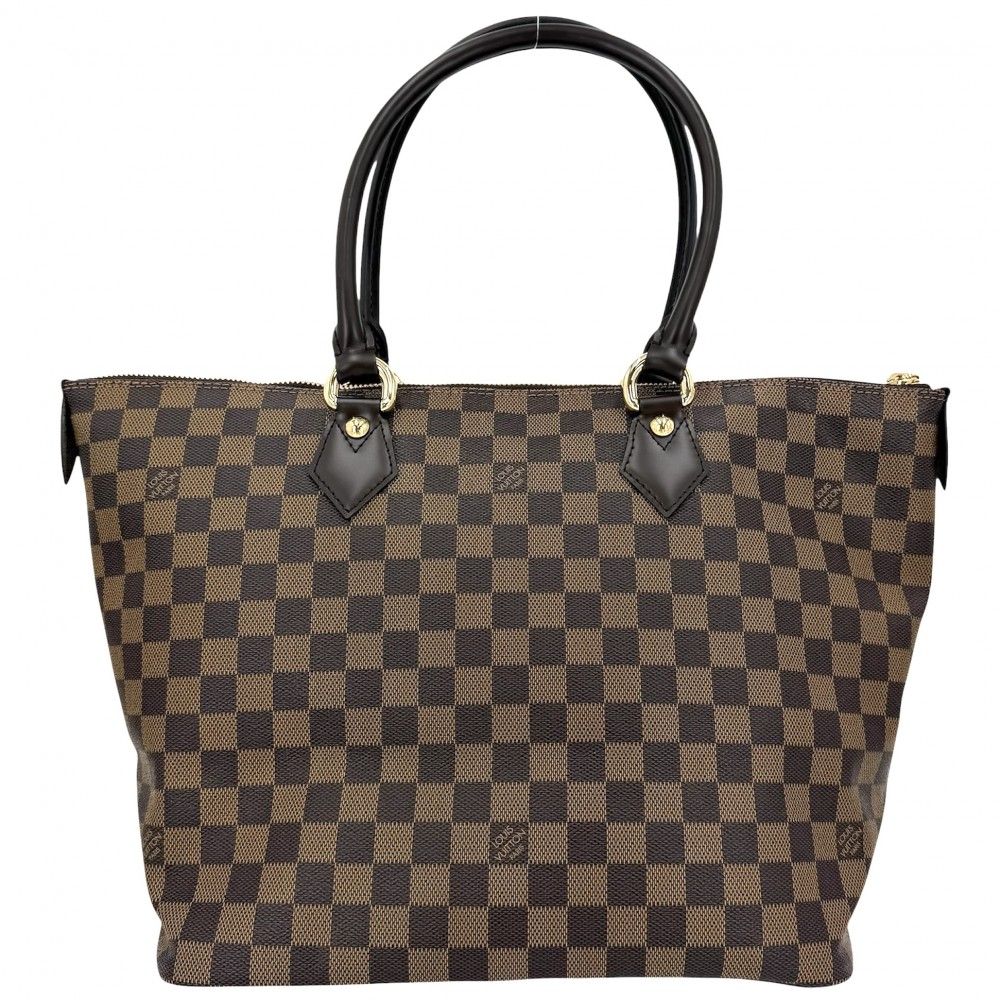 ルイヴィトン トートバッグ レディース ダミエ サレヤMM ハンドバッグ 肩掛け LOUIS VUITTON N51182 ブラウン 茶 ゴールド金具 美品【中古品】