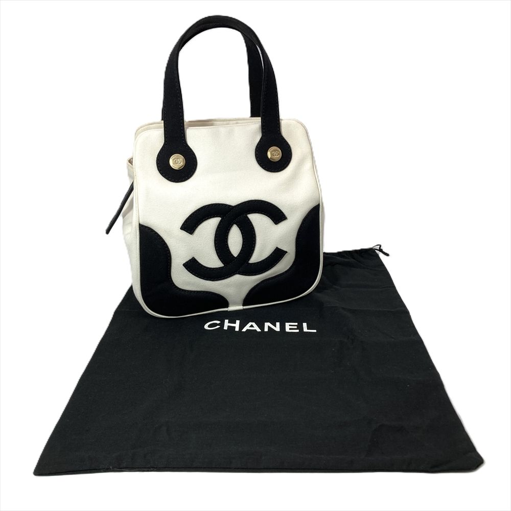 シャネル CHANEL マシュマロバッグ トートバッグ キャンバス ホワイト