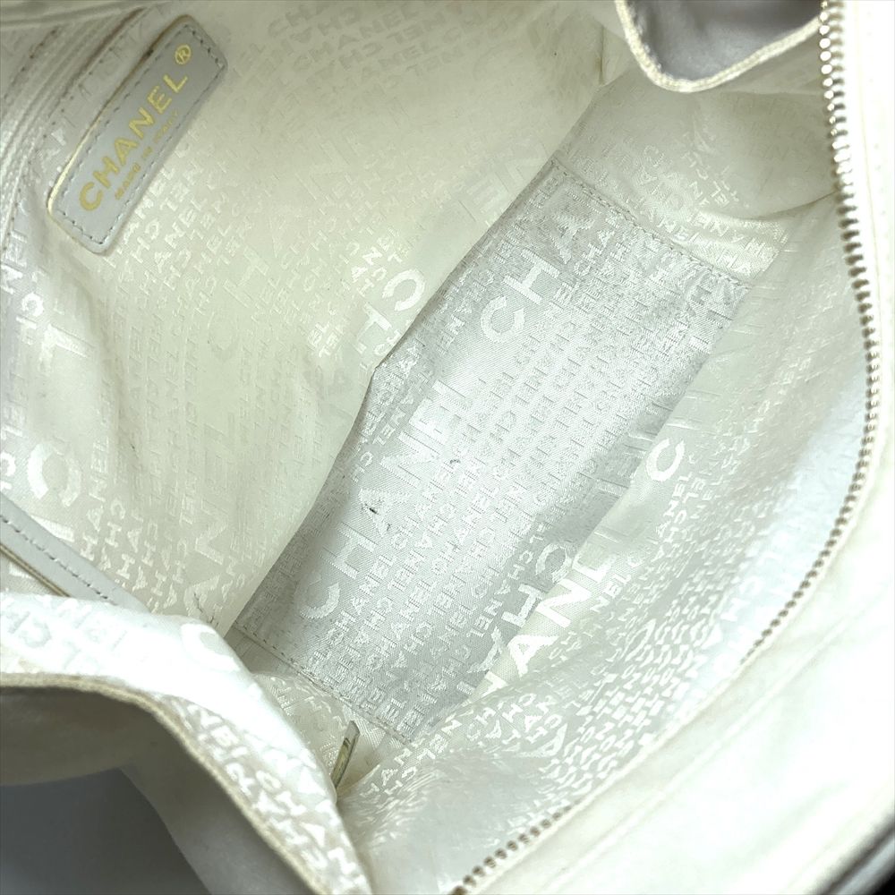 シャネル CHANEL マシュマロバッグ トートバッグ キャンバス ホワイト