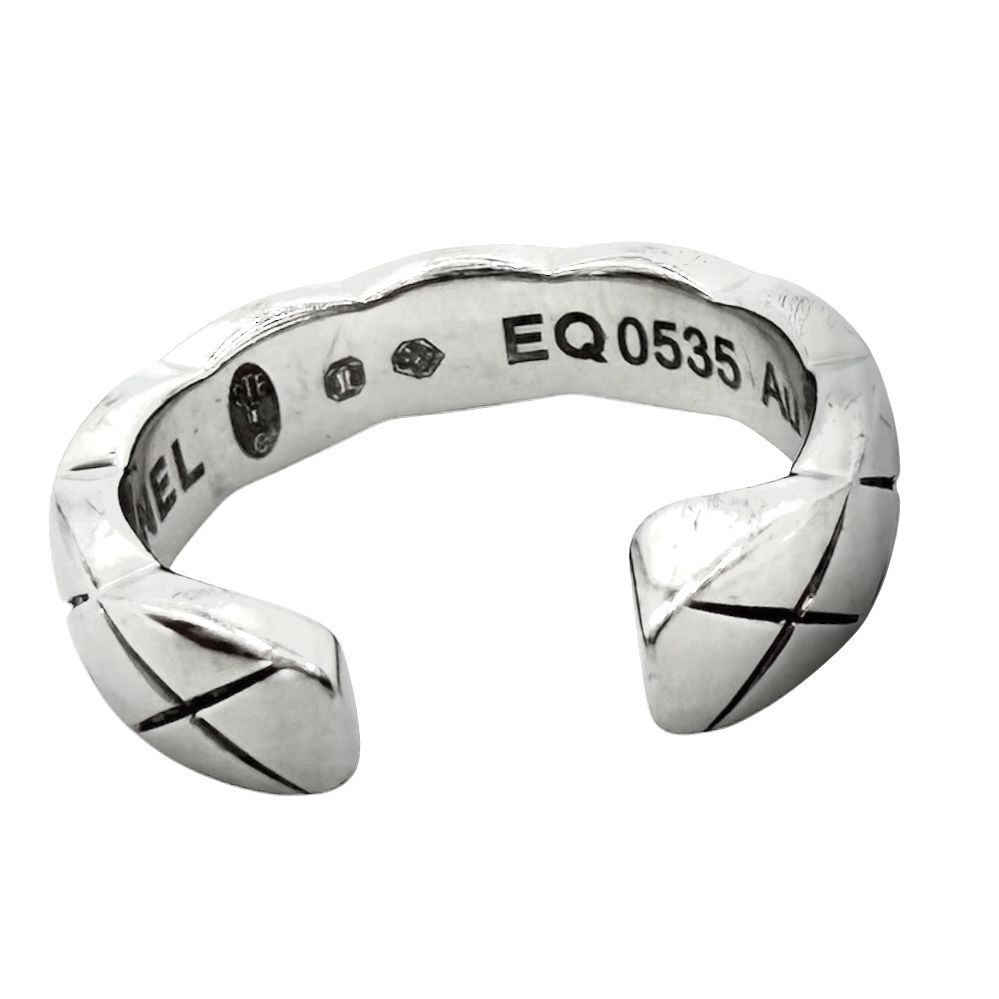 シャネル イヤリング レディース ココクラッシュ イヤーカフ アクセサリー ジュエリー Au750 18金WG CHANEL K18ホワイトゴールド 約2.7g【中古品】