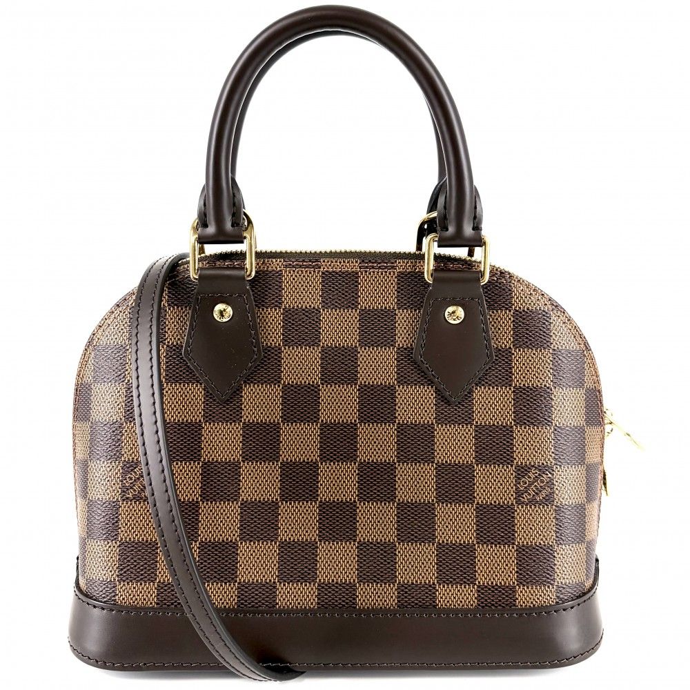 ルイヴィトン 2WAY レディース ダミエ アルマBB ハンドバッグ ショルダーバッグ 肩掛け 斜め掛け 小さめ LOUIS VUITTON N40606 ブラウン 茶 ゴールド金具【中古品】