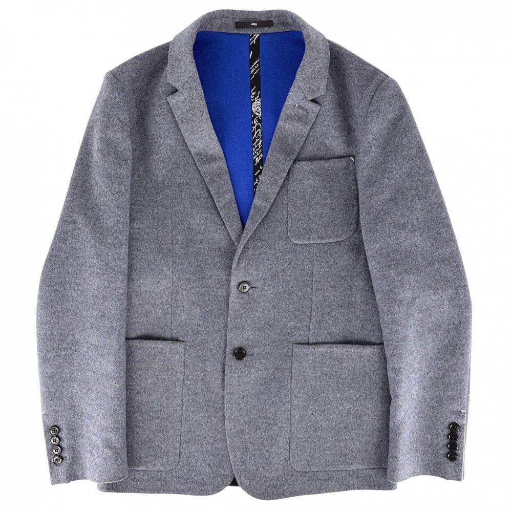ベルルッティ アウター レディース テーラードジャケット アパレル 服 Berluti 48 グレー ブルー 青 ウール カシミヤ 春 秋 美品【中古品】
