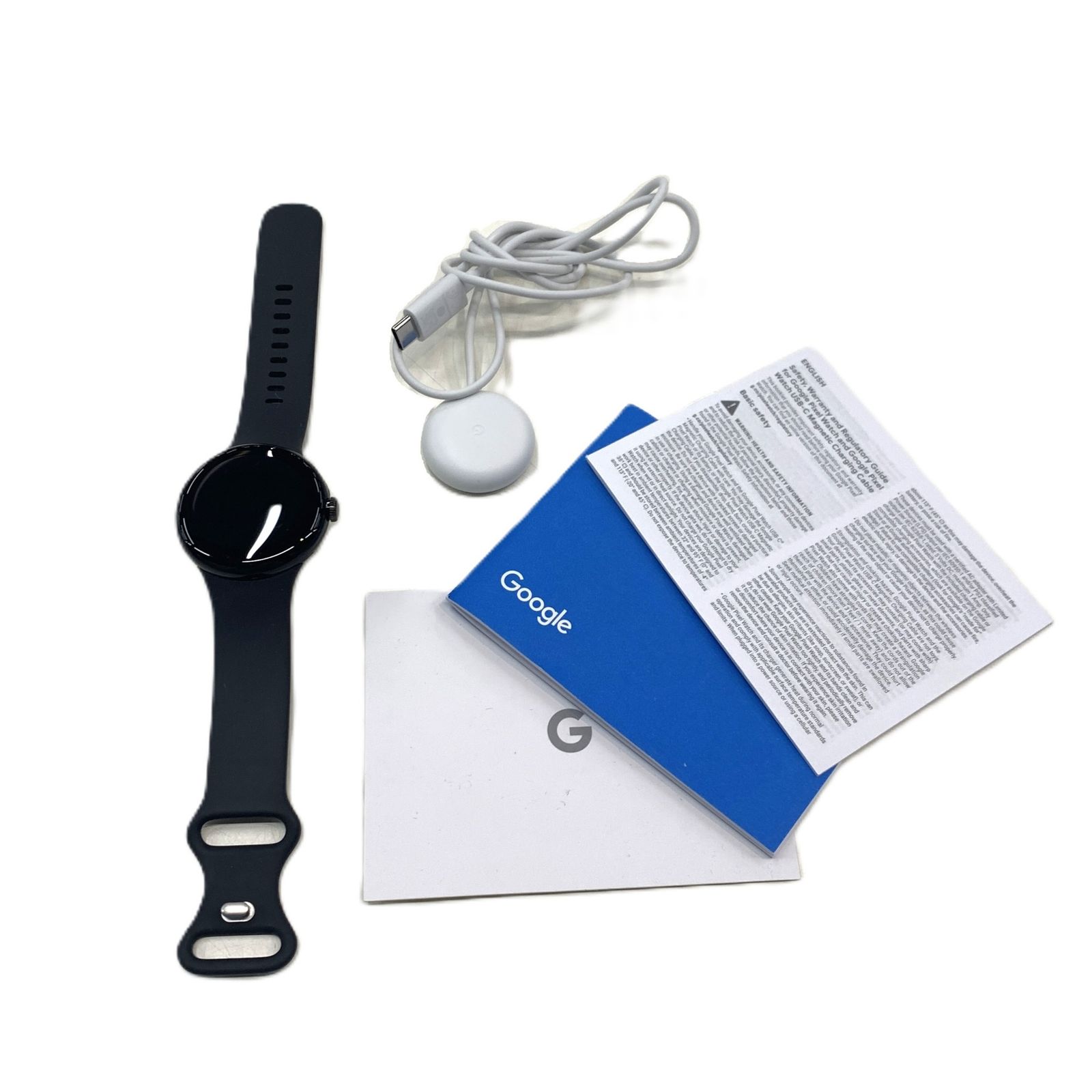 GOOGLE　2022　GA04308-TW　GOOGLE　PIXEL　WATCH　LTE版　グーグルピクセルウォッチ　スマートウォッチ　腕時計　ブラック　ケーブル付　351422781012548