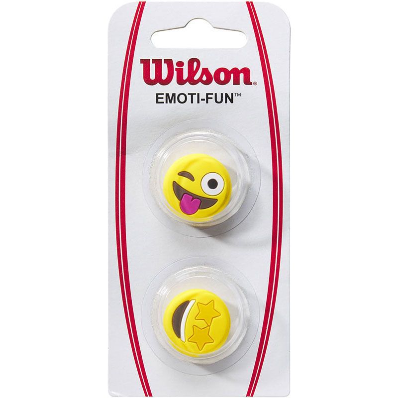 【ロット販売：入り数12】 Wilson(ウイルソン) WINKING TONGUE OUT/STAR EYES DAMPENER Ye テニス グッズ その他 (wr84052010)、選択