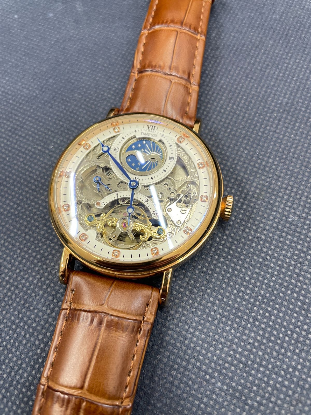 スケルトン メンズ TIME100 機械式 | 腕時計 自動巻き腕時計 高級 自動 