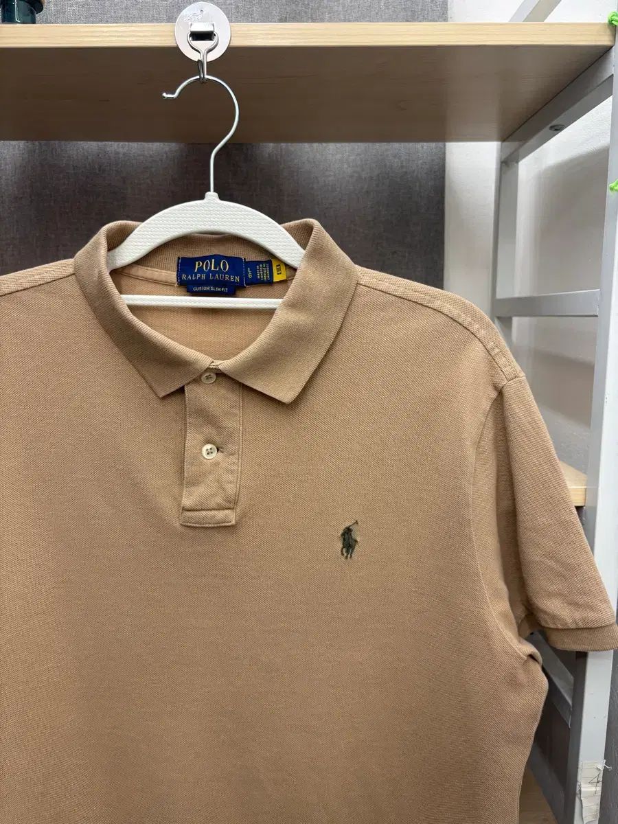 QR新モデル ポロ ラルフローレン カーキ色 半袖 カラーTシャツ