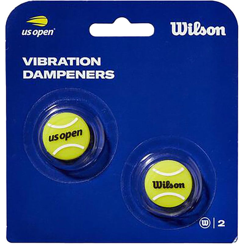 【ロット販売：入り数12】 Wilson ウイルソン US OPEN TENNIS BALL DAMPENERS 2PK YE テニス ラケット雑品 wr84444010、イエロー