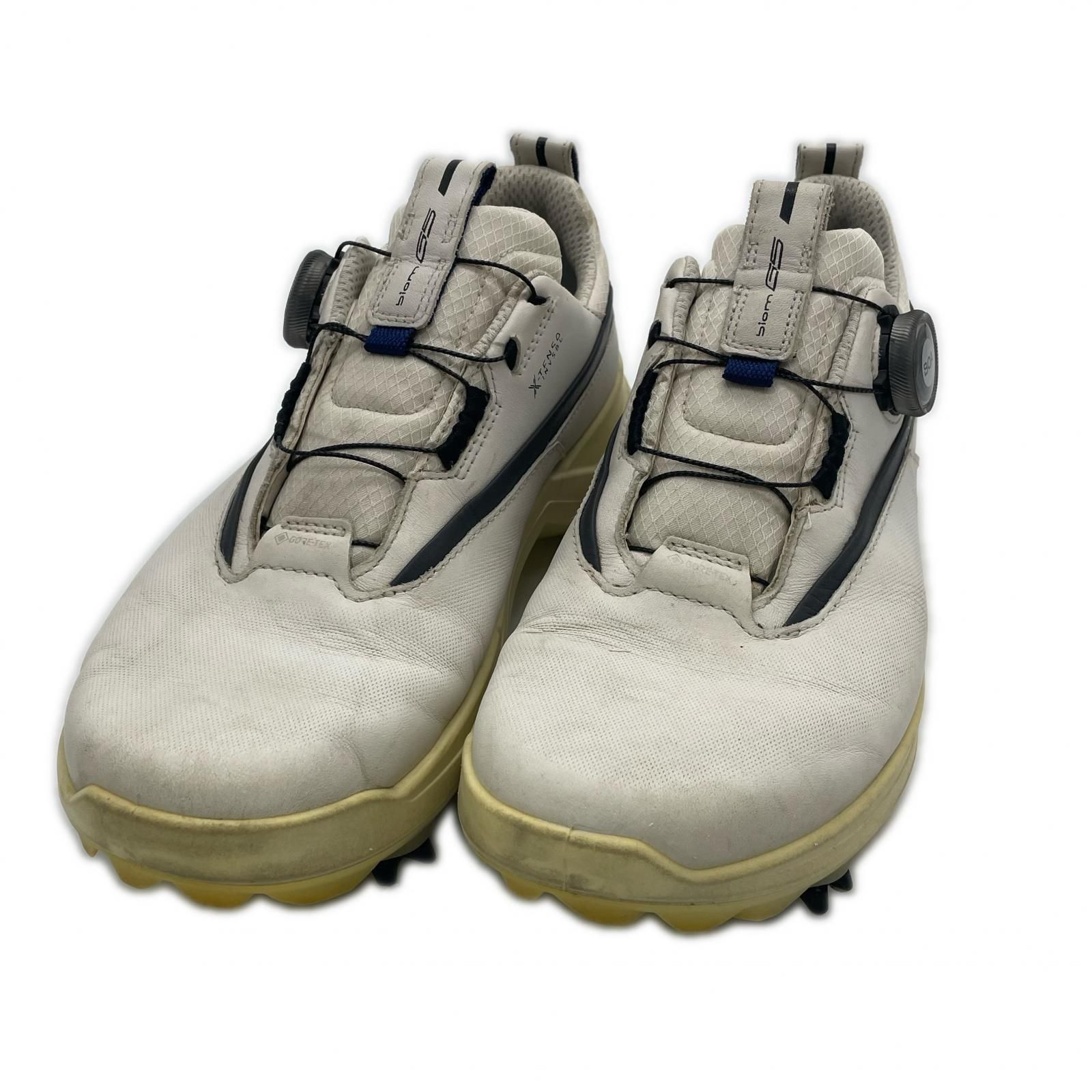 中古 エコー ecco ゴルフシューズ EU39 24.5cm ホワイト バイオム BIOM G5 Boa 防水 [15230451227]