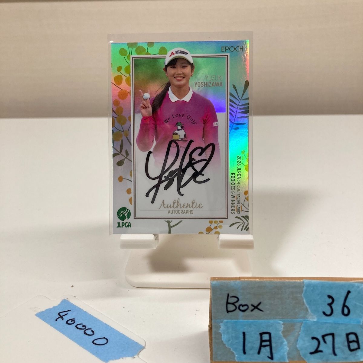 2026 Epoch JLPGA Rookies & Winners 金澤志奈 Shina Kanazawa 1/5 直筆サインカード 女子プロゴルフ ファーストナンバー カード