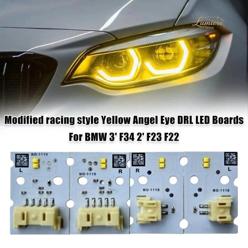 BMW F87 M2 F23 F22 LCI M240I 230I 218I 2018 - 21 フルLEDヘッドライト DRL デイタイムライト エンジェルアイ イエロー ブルー レッド