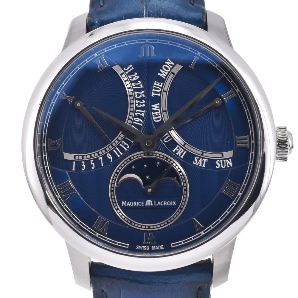 モーリスラクロア MAURICE LACROIX MP6608-SS001-410-1 マスターピース ムーンフェイズ レトログラード 自動巻き メンズ N#146990