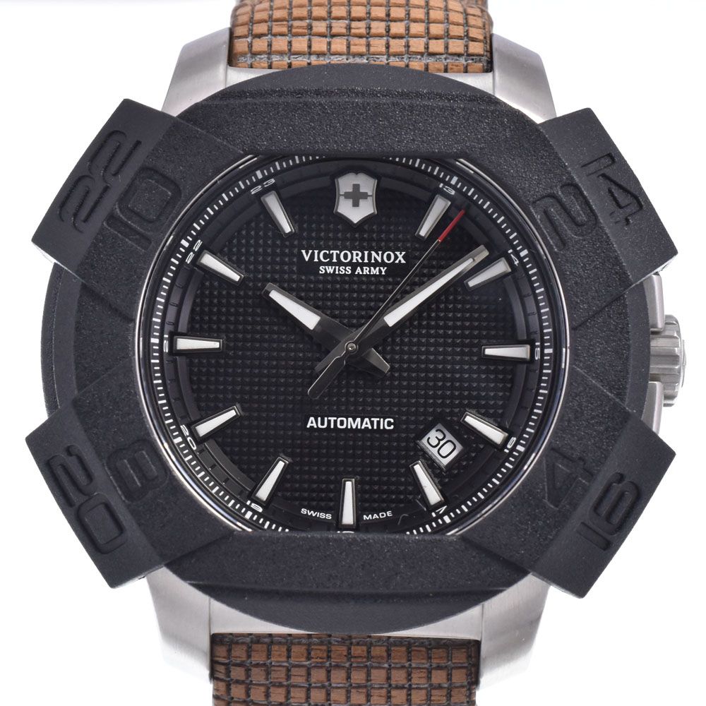 ビクトリノックス Victorinox 241836 I.N.O.X. ブラック 自動巻き メンズ 美品 箱・保証書付き 腕時計 N#148748