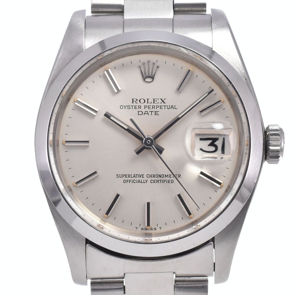ロレックス ROLEX 1500 ヴィンテージ オイスターパーペチュアル デイト Cal.1570 シルバー 自動巻き メンズ 良品 腕時計 N#148689