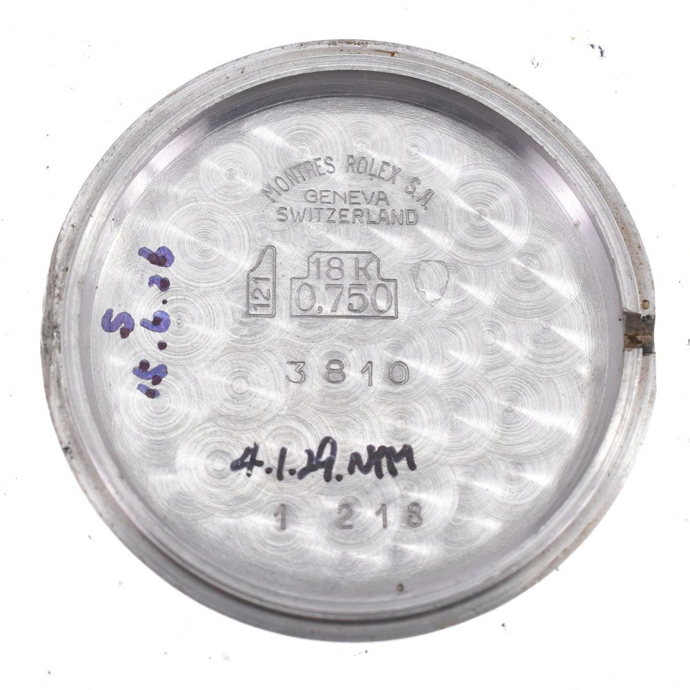 ロレックス ROLEX 3810 チェリーニ K18WG/レザー シルバー 手巻き