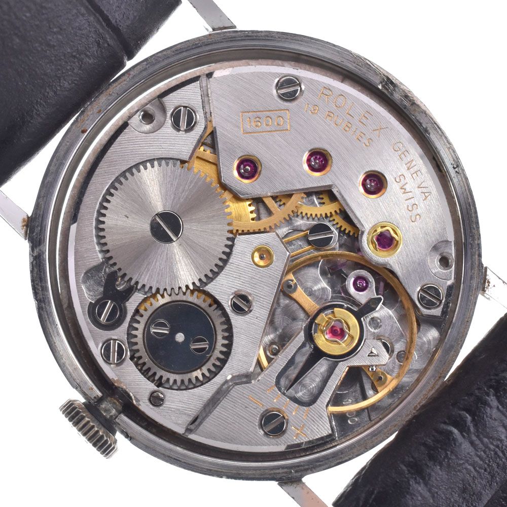 り ロレックス ROLEX 3810 チェリーニ K18WG/レザー シルバー 手巻き