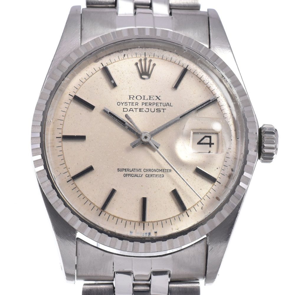 ロレックス ROLEX 1601 ヴィンテージ デイトジャスト Cal.1570 シルバー 自動巻き メンズ 良品 腕時計 N#147816