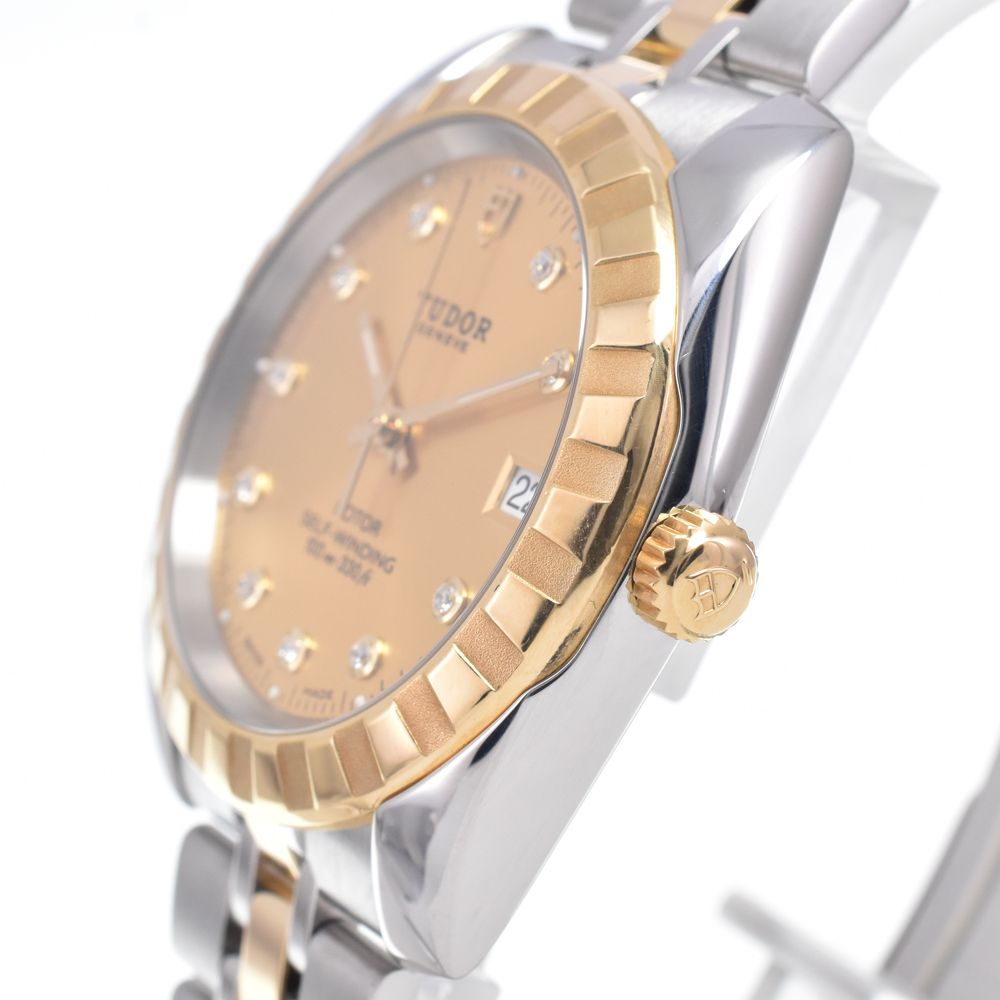 チューダー TUDOR 21013 クラシック デイト SS/YG 10Pダイヤモンド