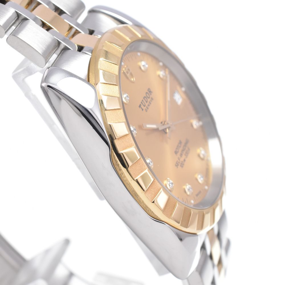 TUDOR 21013 クラシックデイト 10Pダイヤ 自動巻き 本日の特価 チューダー TUDOR 21013 クラシック デイト SS/YG 10Pダイヤモンド