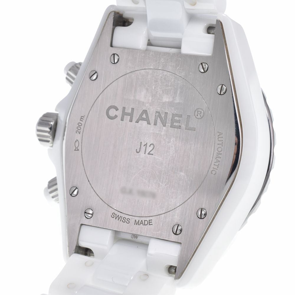 シャネル CHANEL H2009 J12 9Pダイヤ クロノグラフ ホワイト 自動巻き