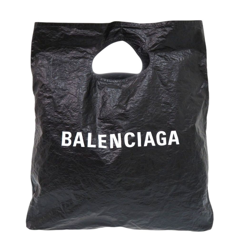 美品 バレンシアガ MARCHE マルシェ パッカブル トートバッグ 844527 ブラック ポリアミド 黒 0224 BALENCIAGA