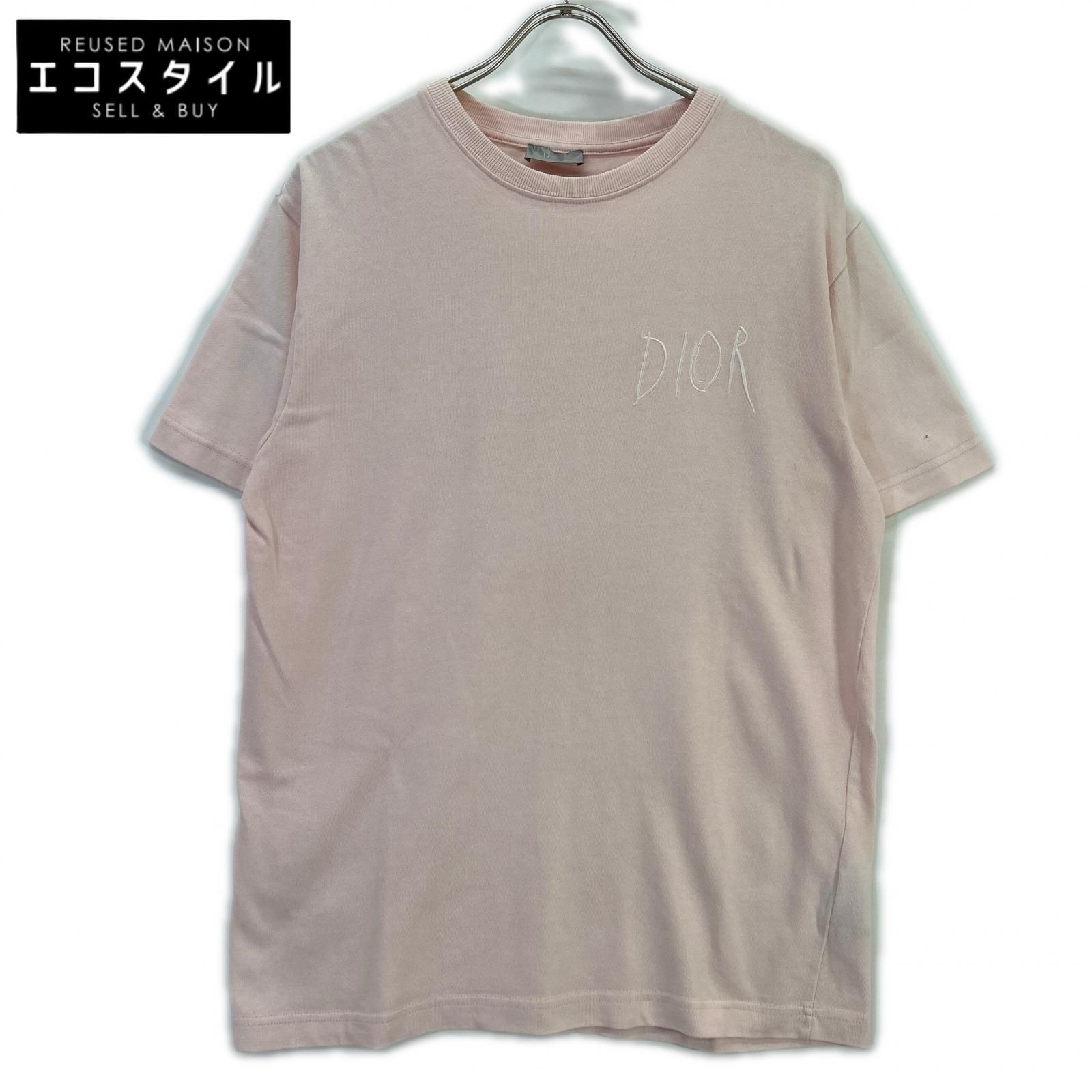 DIOR　ディオール　×レイモンドペティボン 943J602E0554 ピンク パリスエンブロイダリー 半袖Tシャツ　M