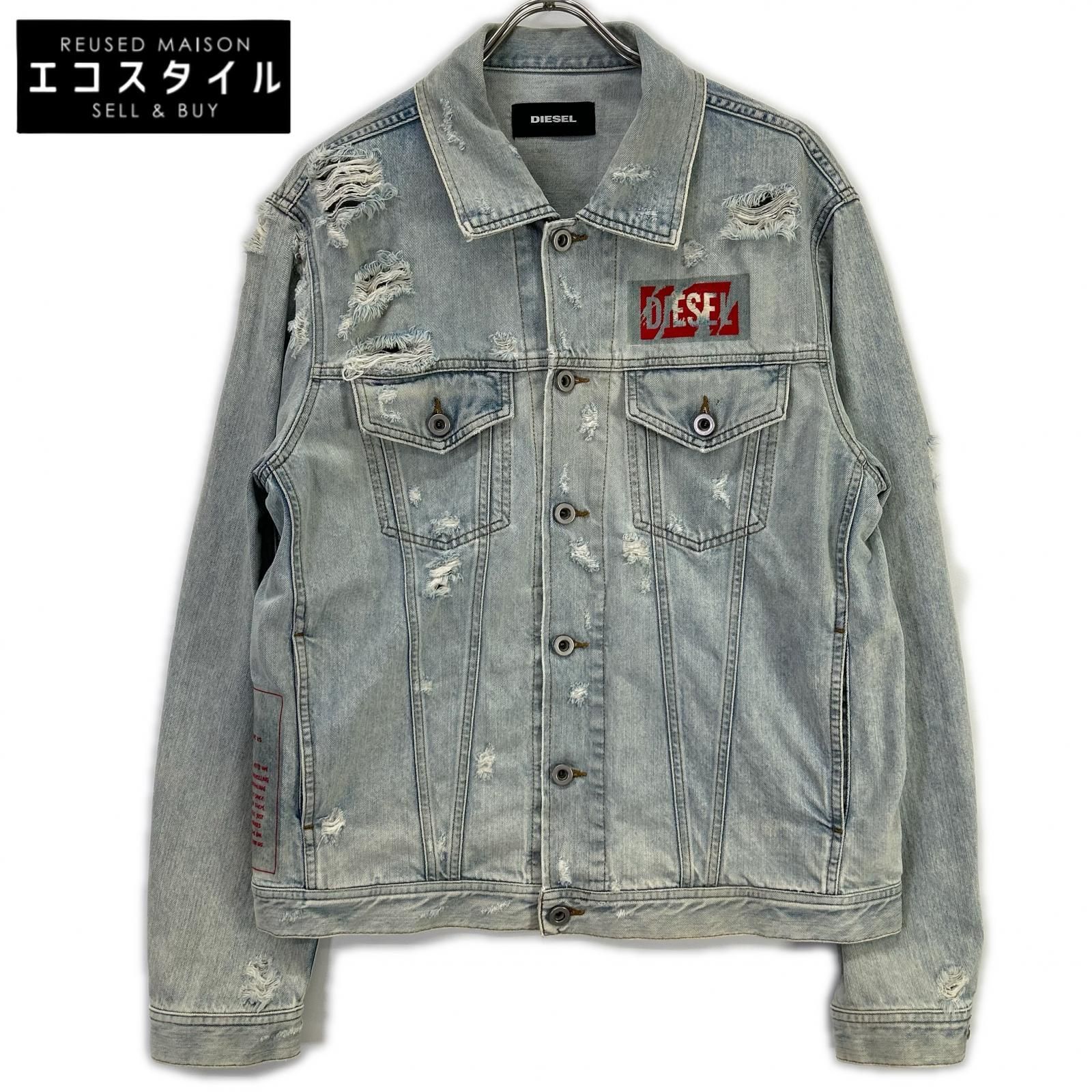 DIESEL　ディーゼル　デニムジャケット ダメージ加工　L