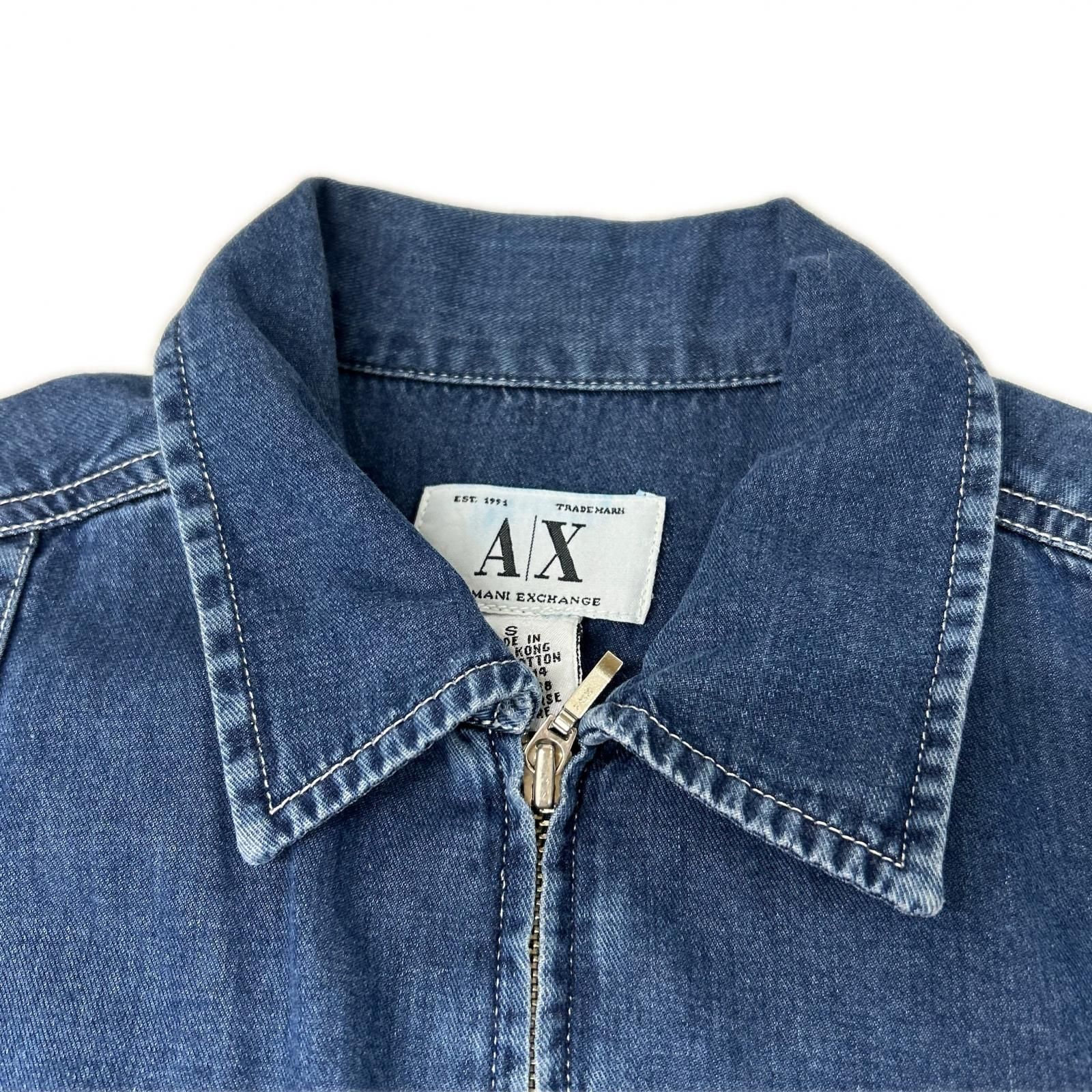 ARMANI EXCHANGE アルマーニエクスチェンジ インディゴ デニムジップ 