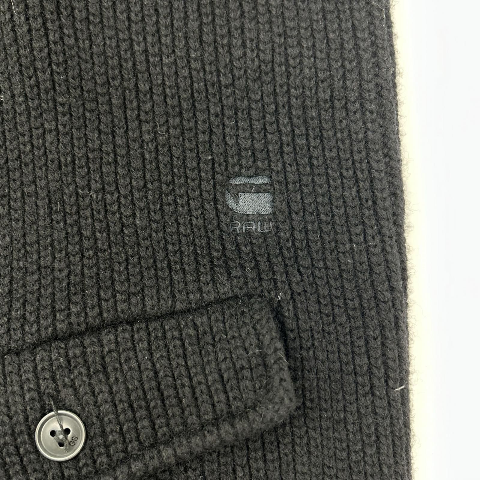 G-STAR RAW ジースターロゥ ブラック ショールカラー ニット