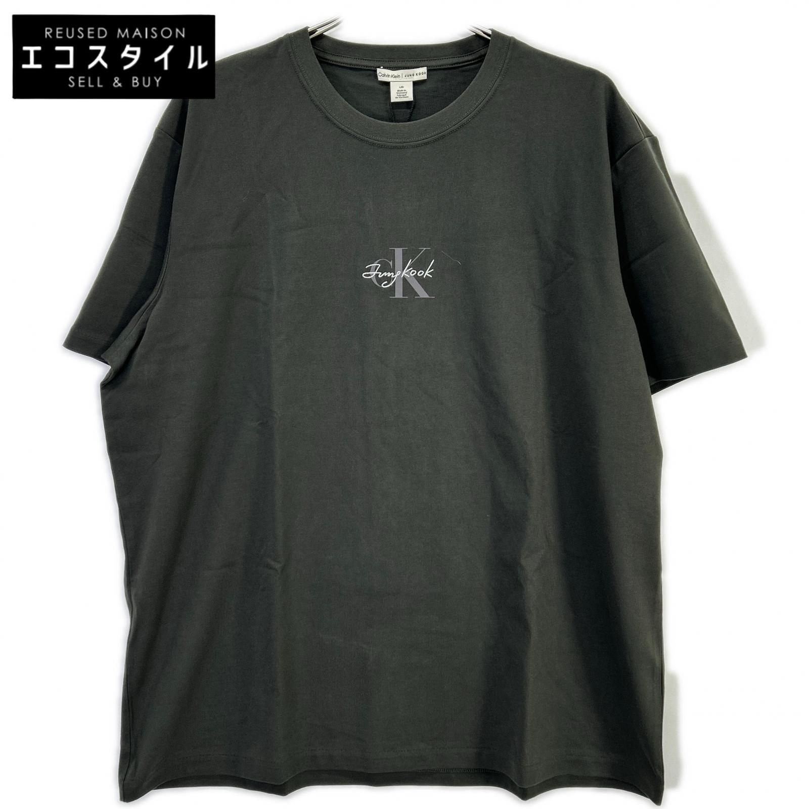 CalvinKlein カルバンクライン ×JUNG KOOK 40420MF MONOGRAM S/S TEE Tシャツ モノロゴ L