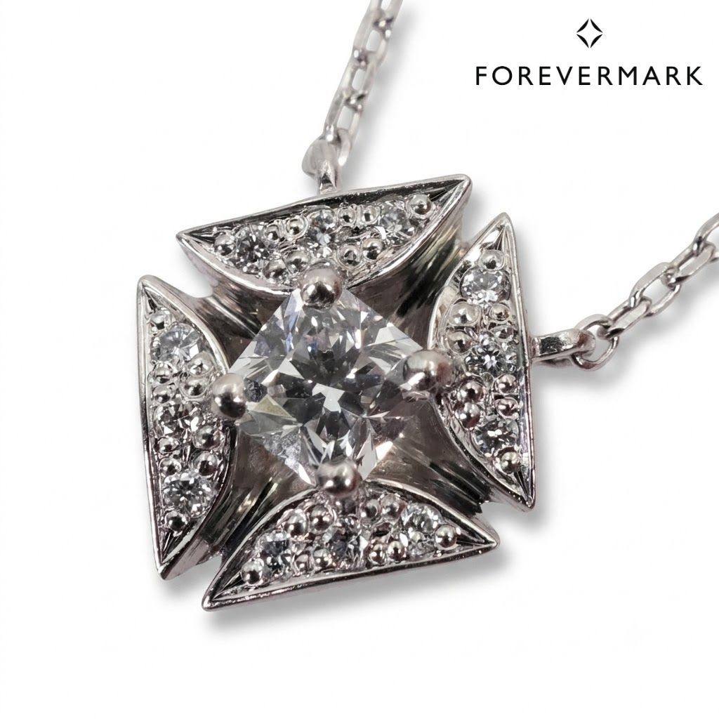 フォーエバーマーク ダイヤ ネックレス 0.34ct エターナル 