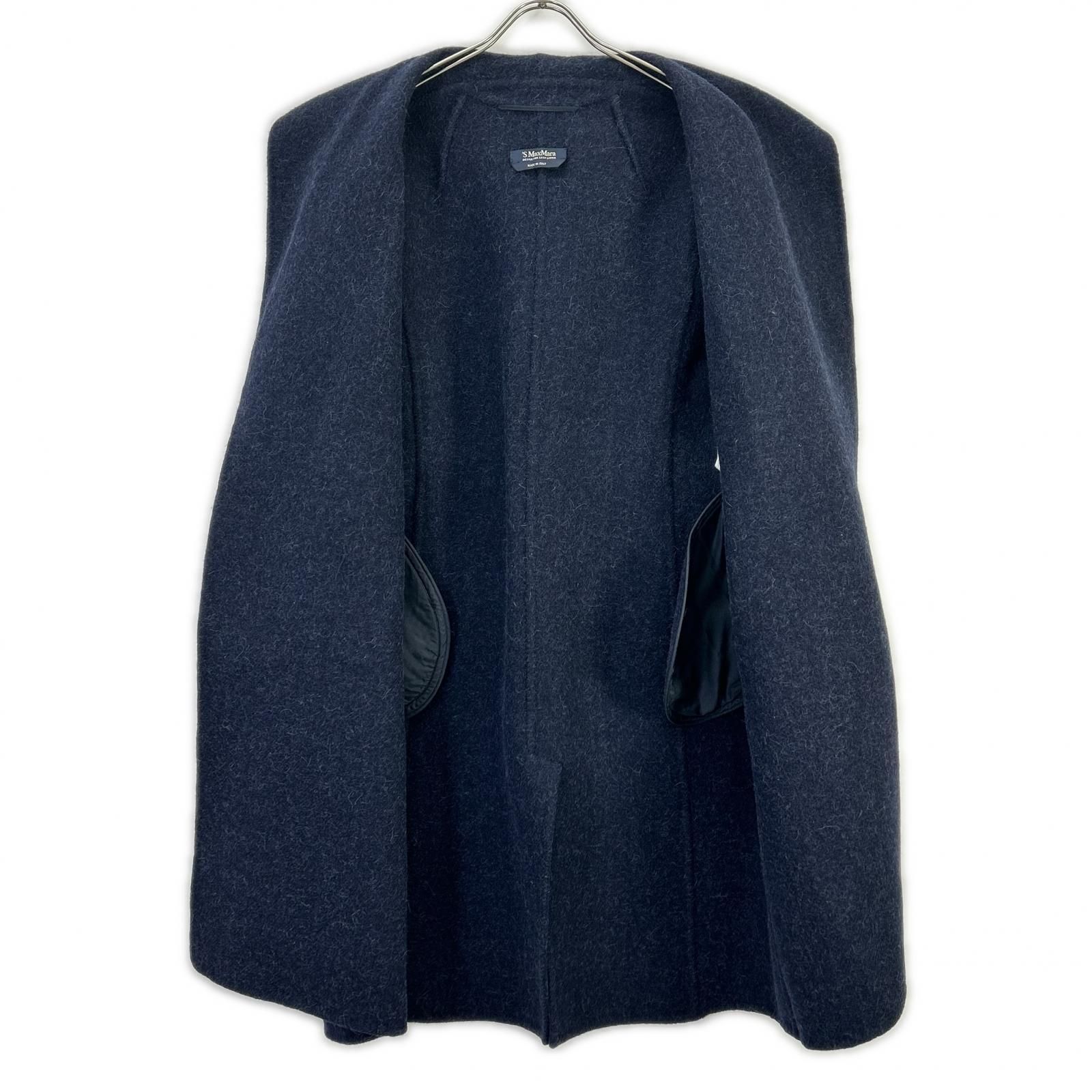 S MaxMara エスマックスマーラ 90160163 ネイビー ウールアンゴラ
