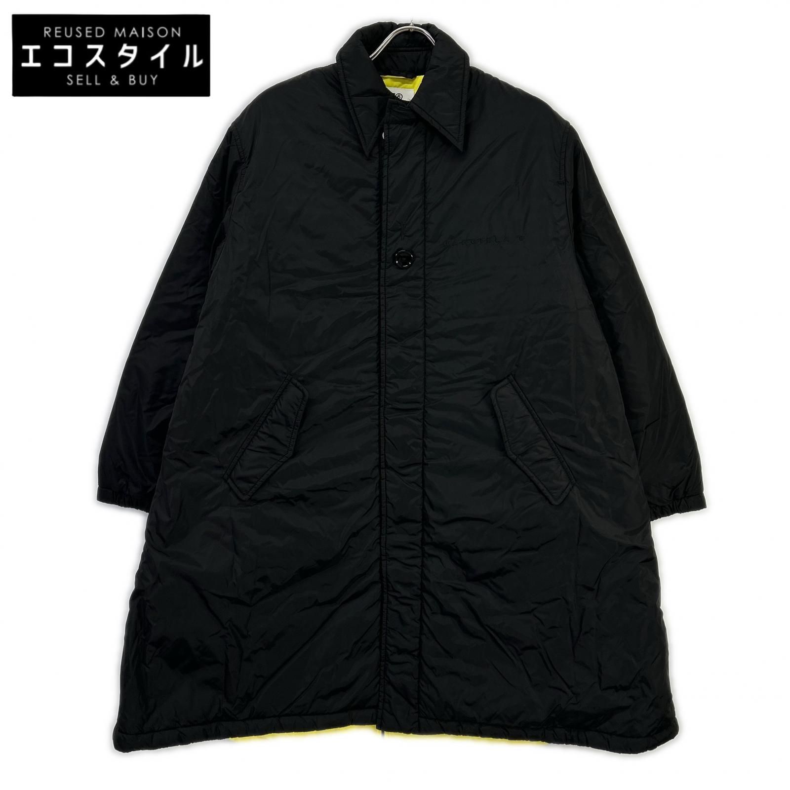 MM6　エムエムシックス　M60168 MM089 22年 ブラック バックナンバー 6 パテッドナイロンコート　14
