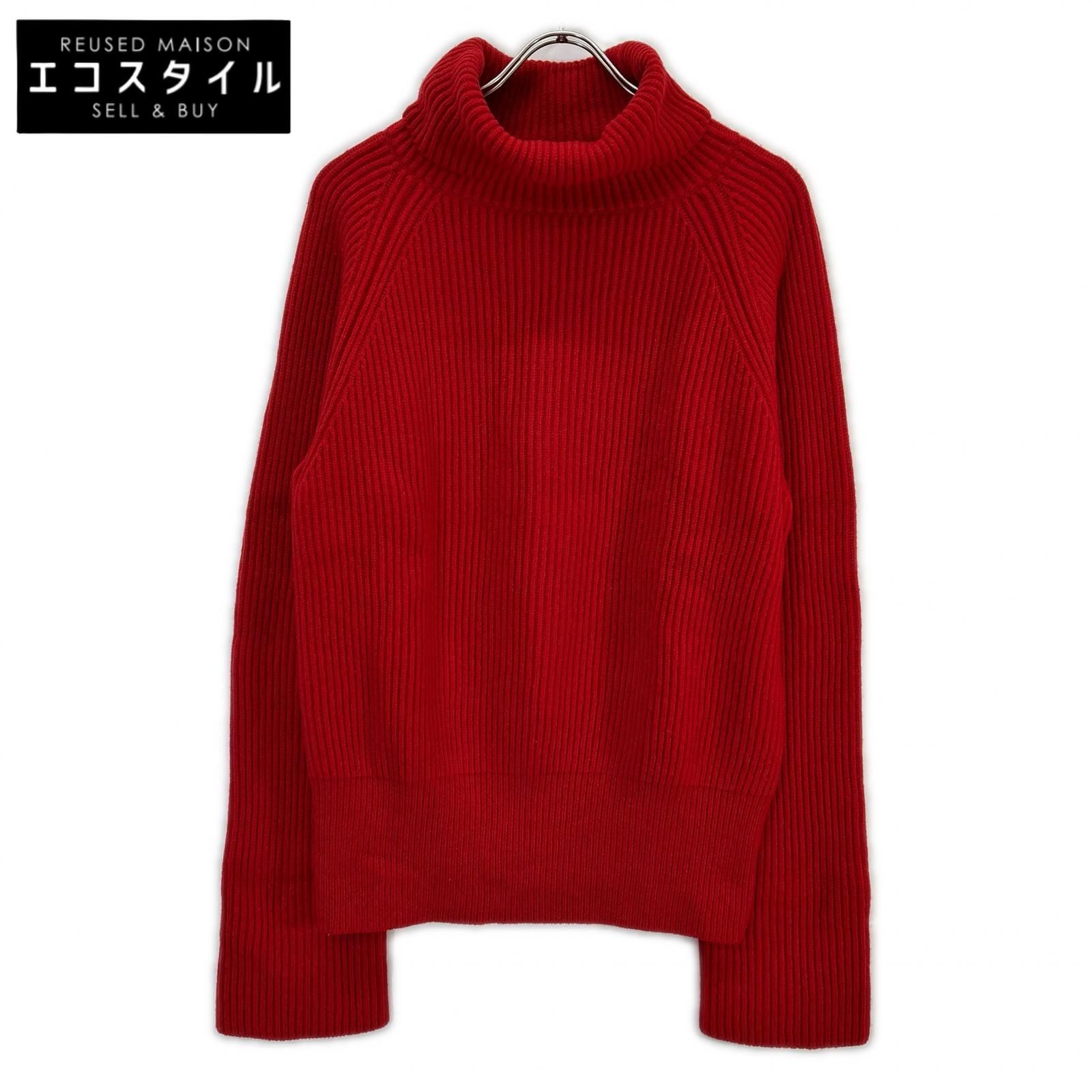 SINME　シンメ　23AW レッド ミドルゲージタートルニット　F