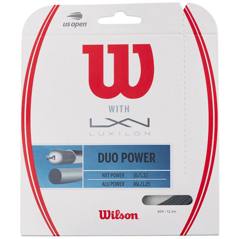 【ロット販売：入り数6】 Wilson(ウイルソン) DUO POWER ALU P 125 & NXT P 16 テニス 硬式ガット (wrz949710)、選択