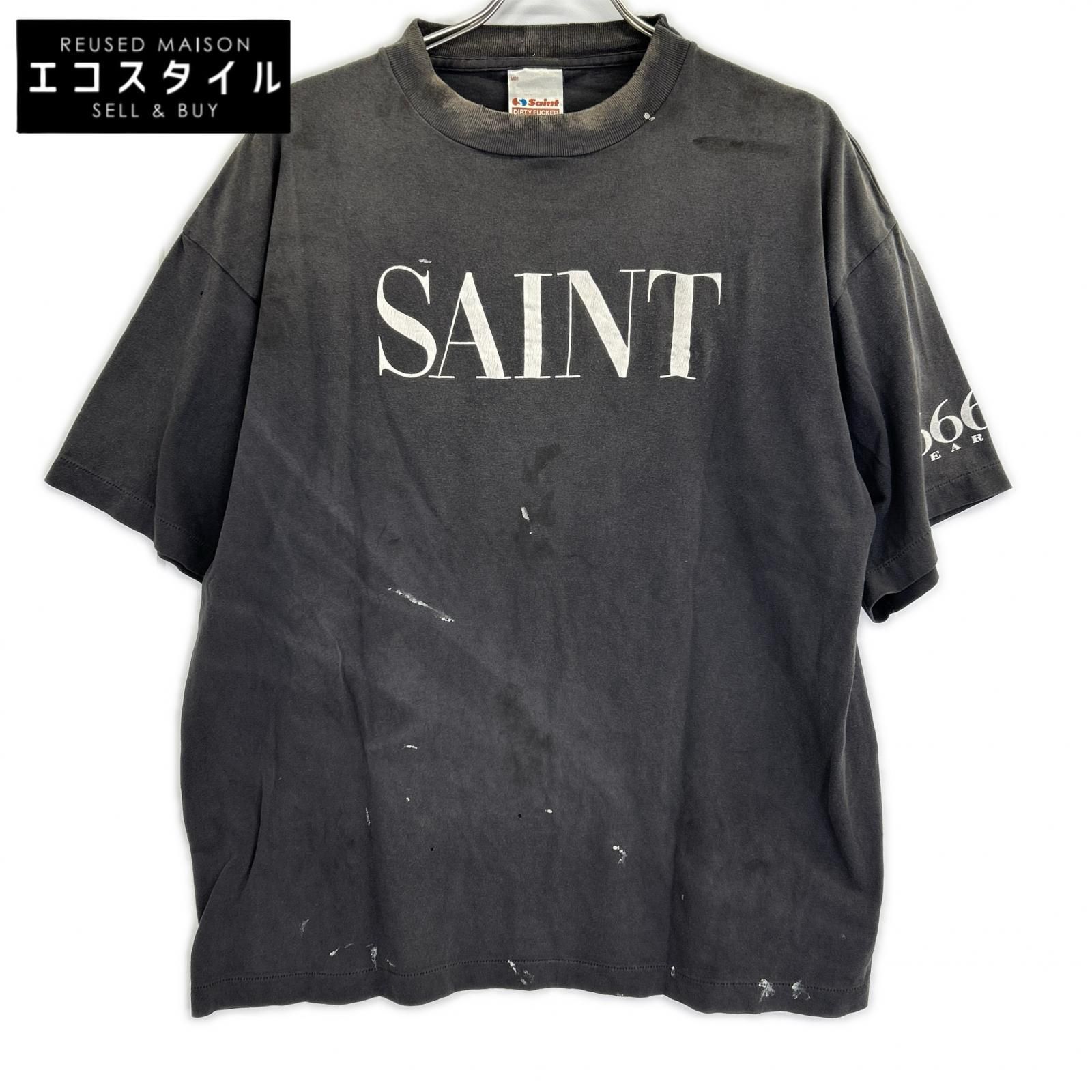 SAINT MICHAEL　セントマイケル　SM-MK8-0000-006 グレー 26SS SAINT 666 SS T-SHIRT　L