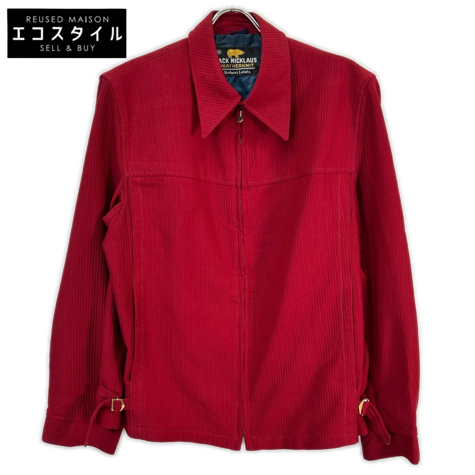 VINTAGE　ヴィンテージ　【JACK NICKLAUS】70s　レッド フルジップ ジャケット　42