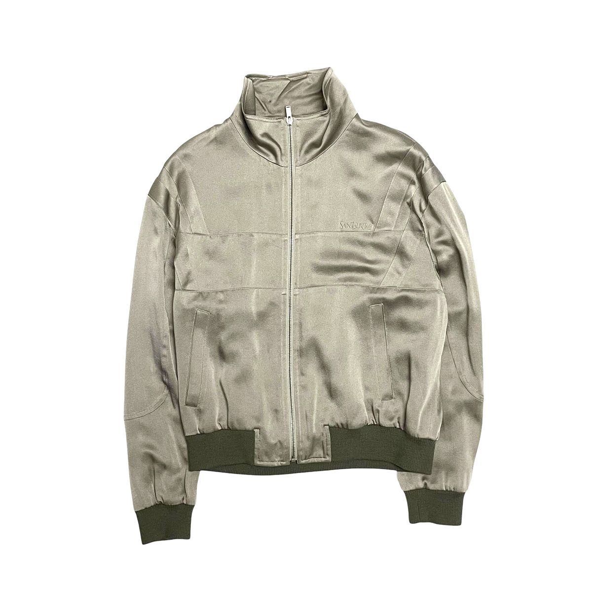 【中古】 Saint Laurent サンローラン YSL テディ トラックジャケット 779952 Y3H12 ジップアップ ジャージ シャンパンゴールド メンズ 25027819 AO