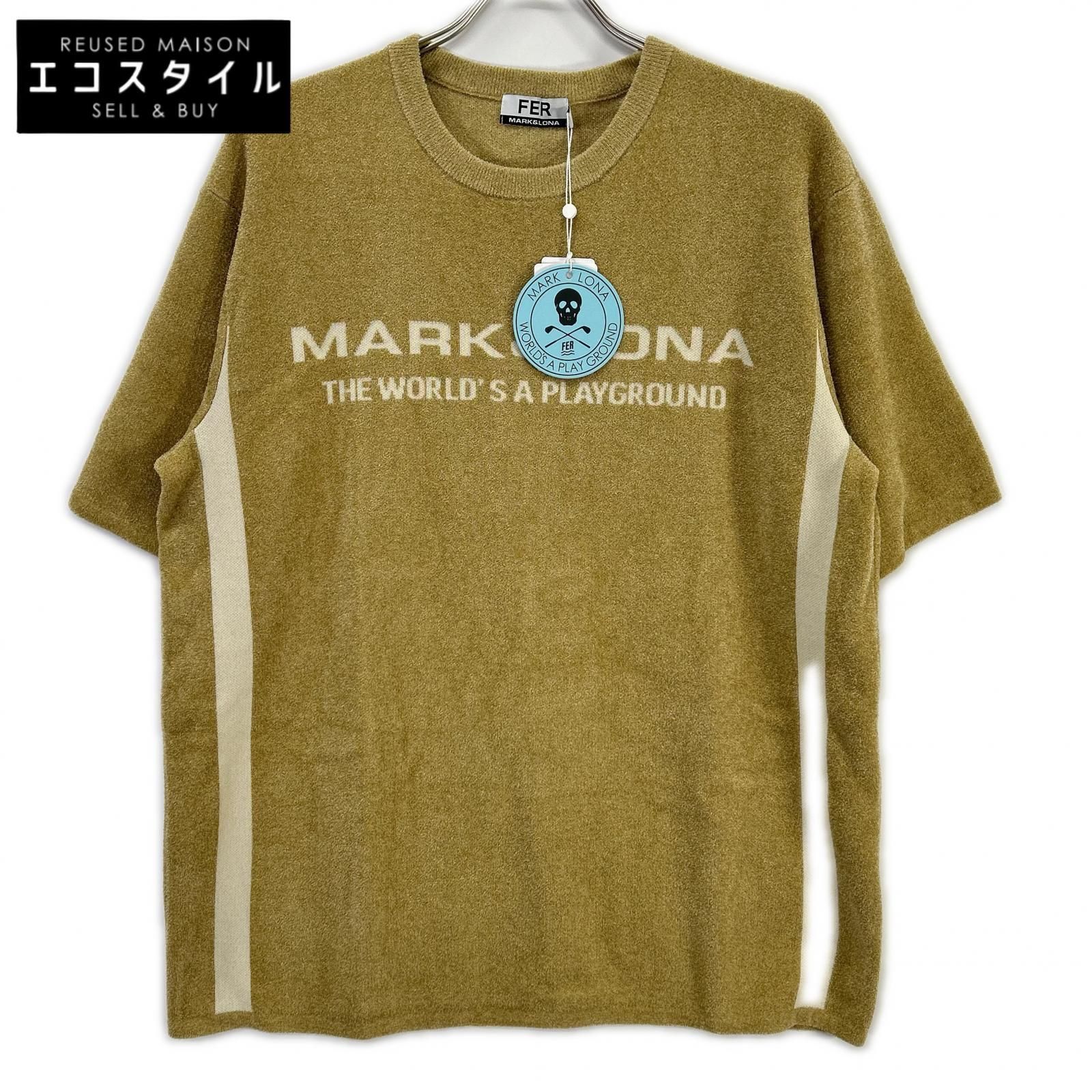 MARK&LONA　マークアンドロナ　MFM-6A-AA10 Plush Velour Touch ベージュ Tシャツ　48