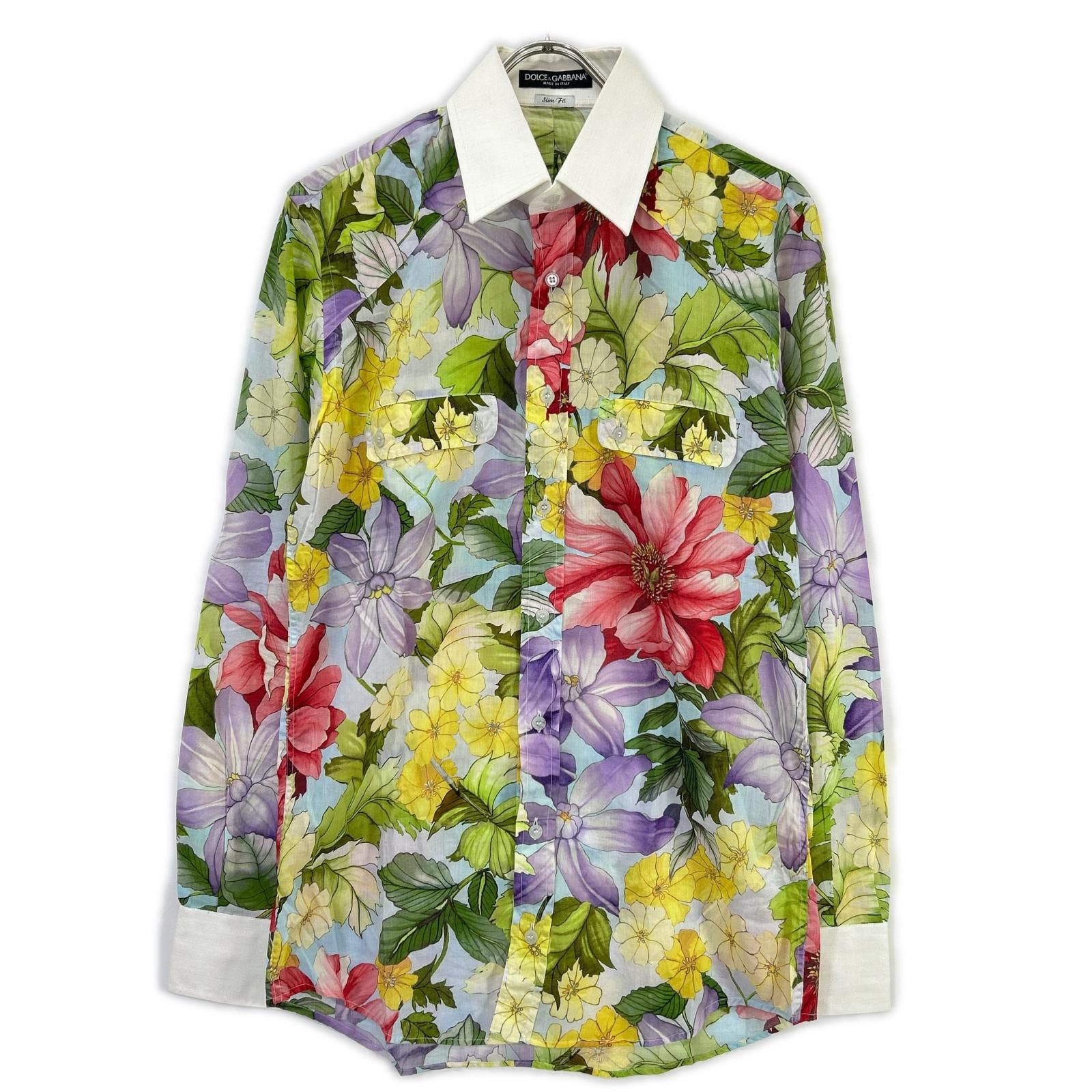 DOLCE&GABBANA ドルチェアンドガッバーナ ライトブルー フラワー総柄