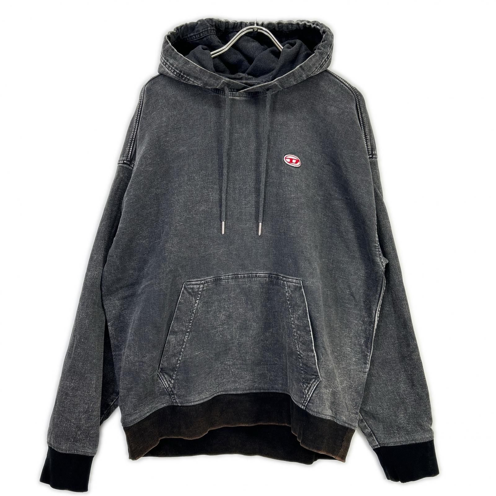 DIESEL ディーゼル ブラック D-UM-RIB-NE ジョグジーンズ プルオーバー