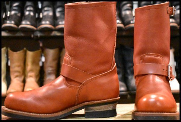 【8D 良品 15年】レッドウィング 8271 エンジニア 赤茶 オロラセット スチールトゥ プルオン ブーツ redwing HOPESMORE【GF317】