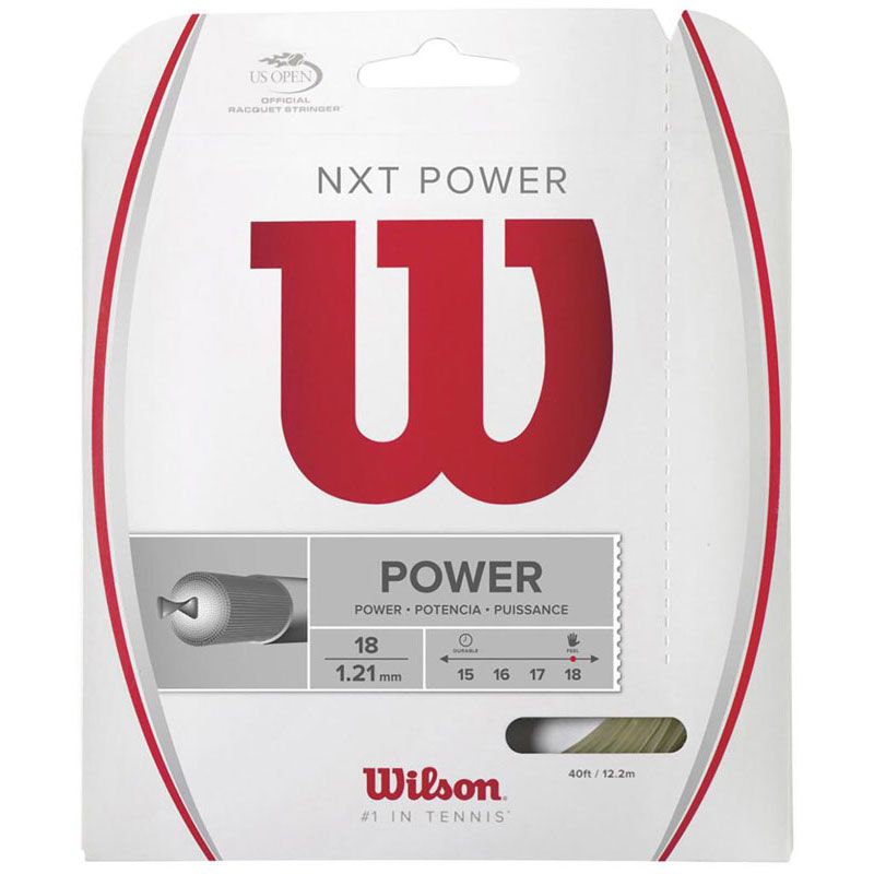 【ロット販売：入り数6】 Wilson(ウイルソン) NXT POWER 18 テニス 硬式ガット (wrz941800)、選択