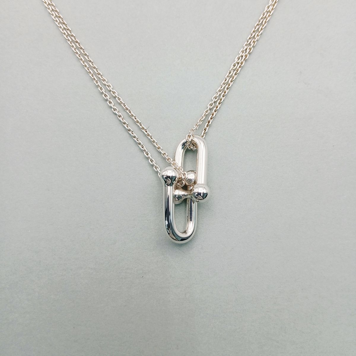 TIFFANY&Co. ティファニー ハードウェア ダブルリンク ネックレス 63104337 レディース シルバー925 シルバー 中古