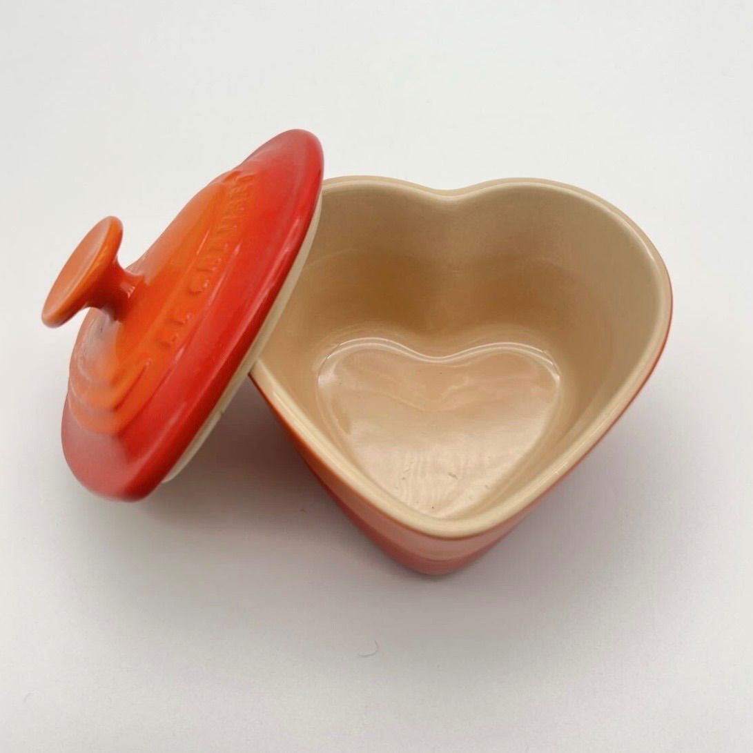 K0350 LE CREUSET ル・クルーゼ ハート型 食器 ランカン ダムール ふた 