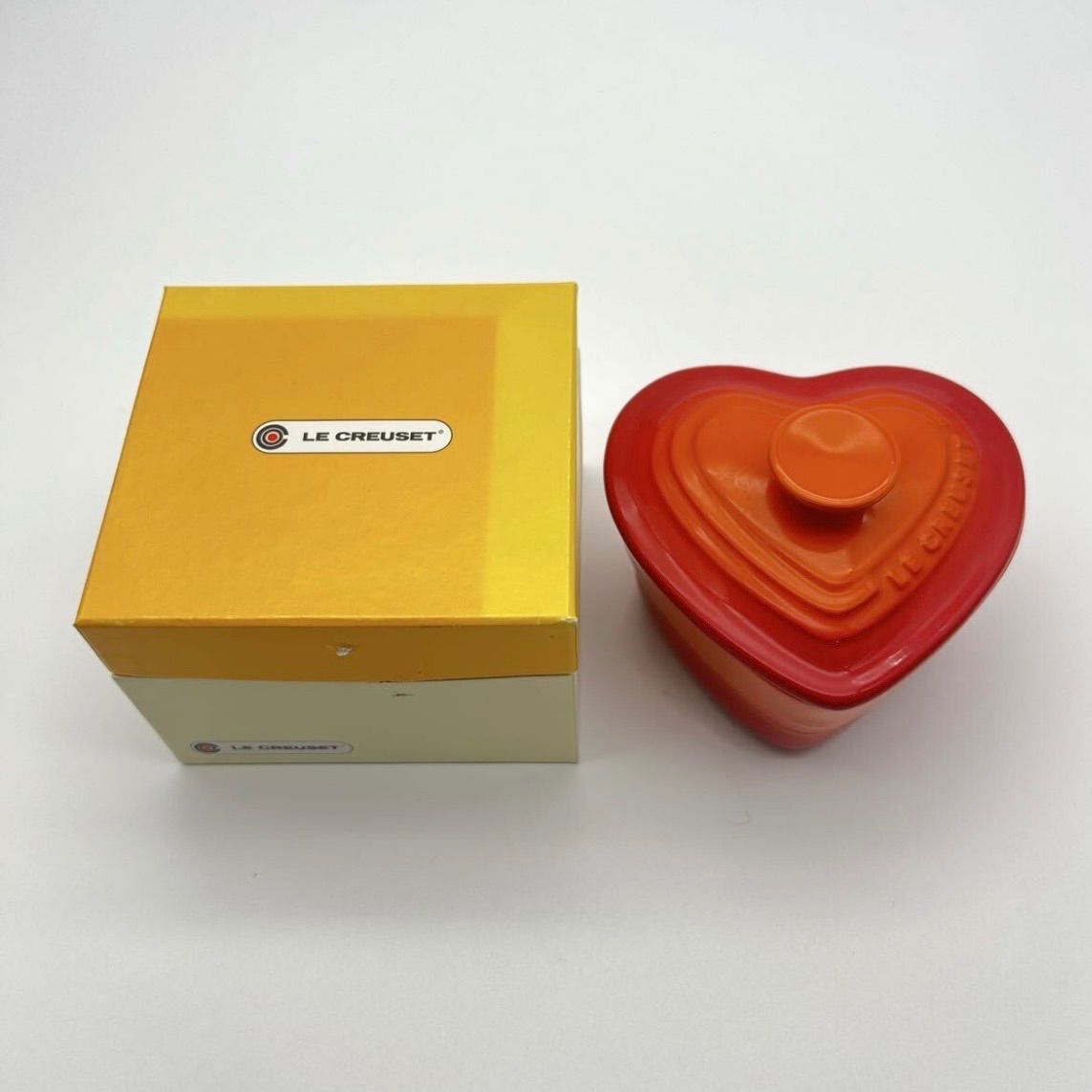 K0350 LE CREUSET ル・クルーゼ ハート型 食器 ランカン ダムール ふた 