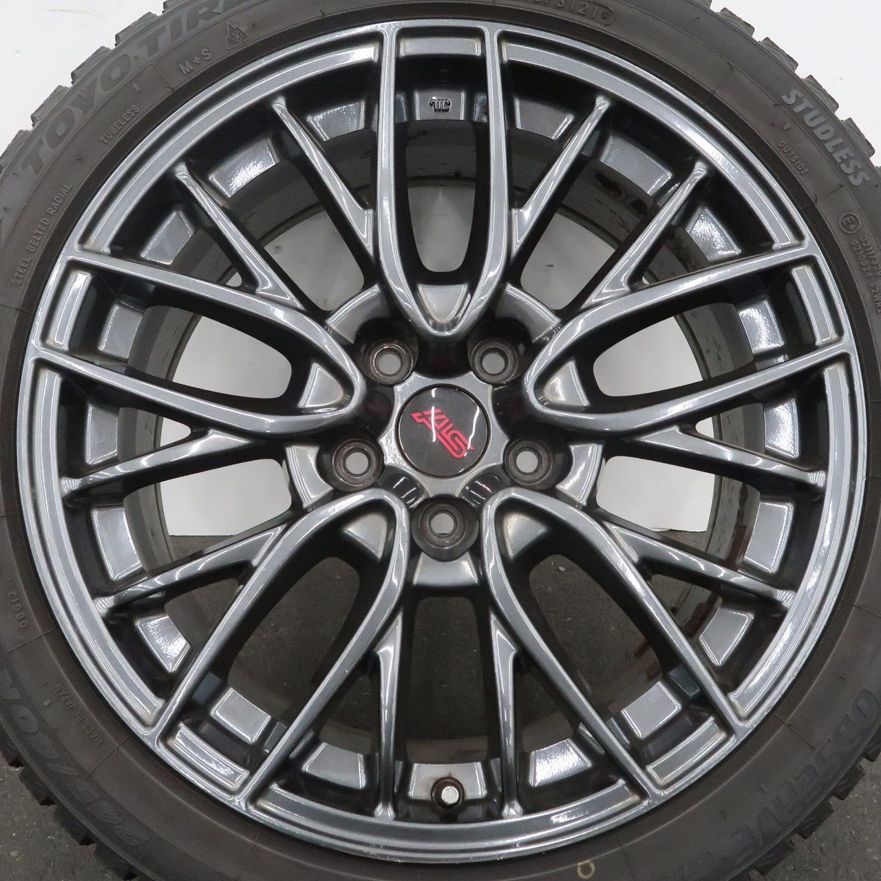 1本 スバル WRX STI 純正 18インチ 8.5J +55 5H PCD 114.3 スタッドレス TOYO OBSERVE GIZ2 245/40R18 VAB S4 VBH スペア 交換用に ①