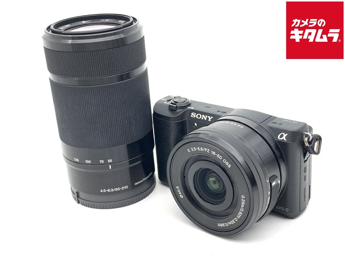 【中古】 【並品】 ソニー α5100 ダブルズームレンズキット ブラック [ILCE-5100Y B]