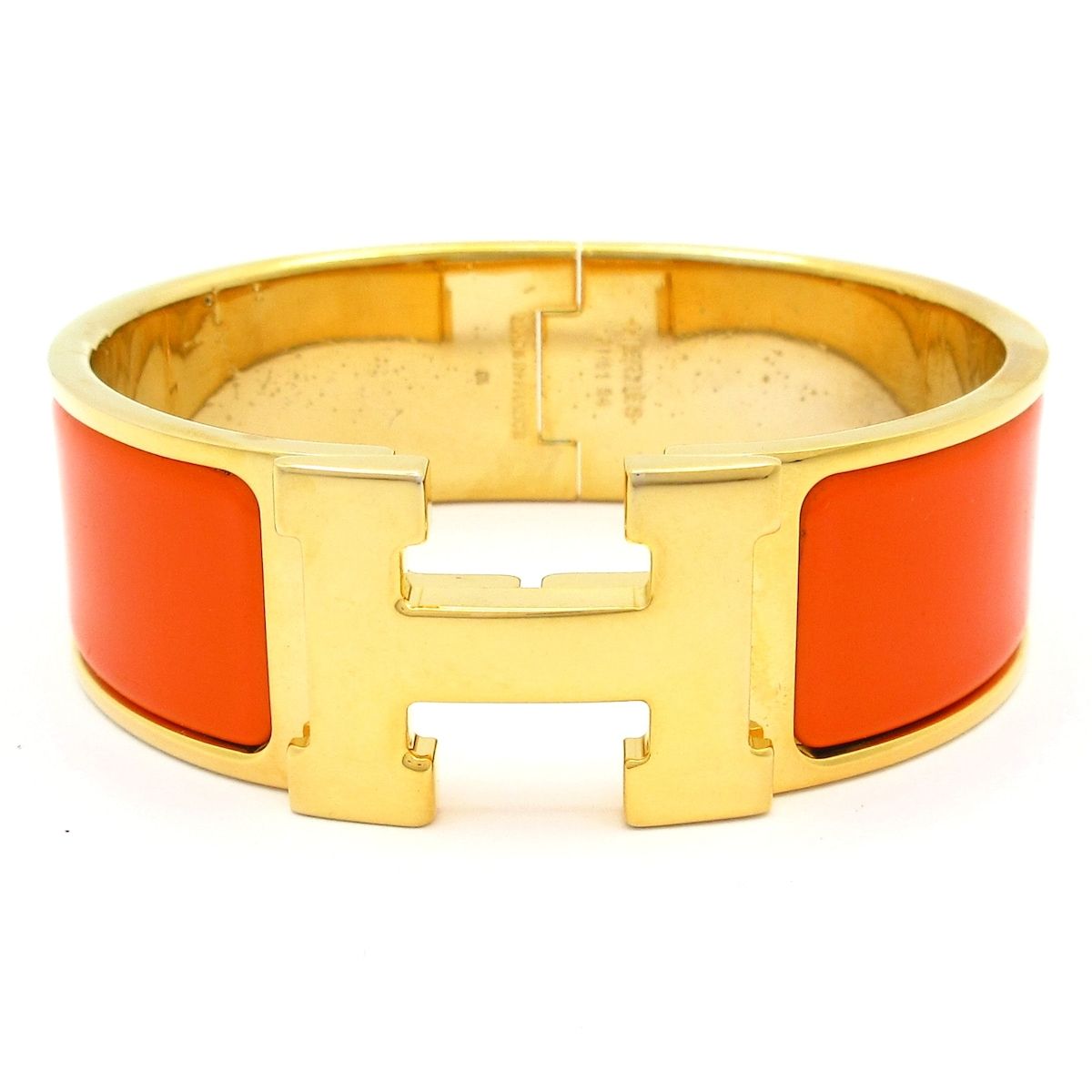 HERMES(エルメス) バングル クリック・クラックH ゴールド×オレンジ