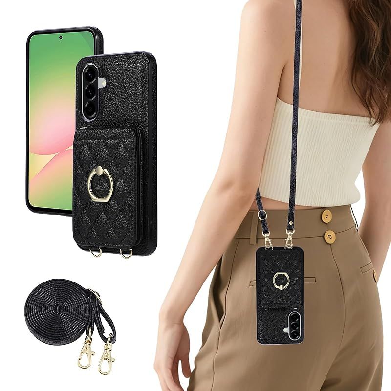 [Brand New] KW-LINK Galaxy A57 5G Case Notebook Type Shoulder Galaxy A57 5G Case Shoulder Smartphone Case Docomo Compatible Galaxy A57 Back Case Galaxy SC-54G Case Cover Stylish Back Card Holder 1