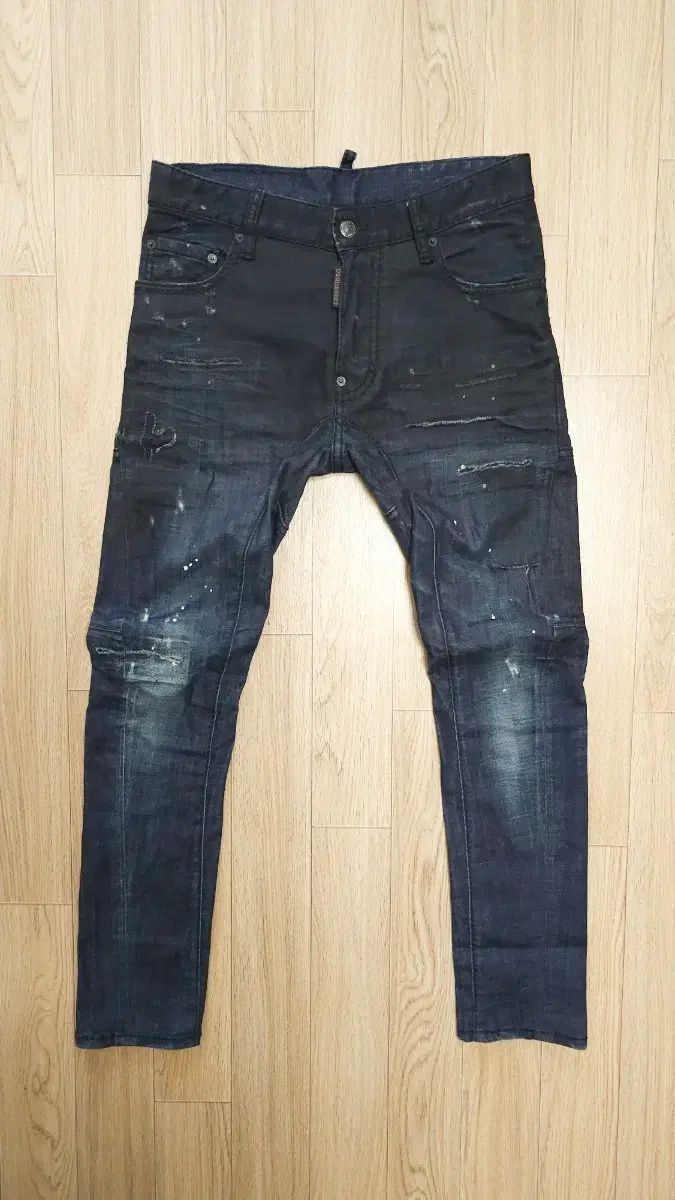 正規品 DSQUARED2 ダーティーオイルウォッシュ スリム バイカーデニム 44